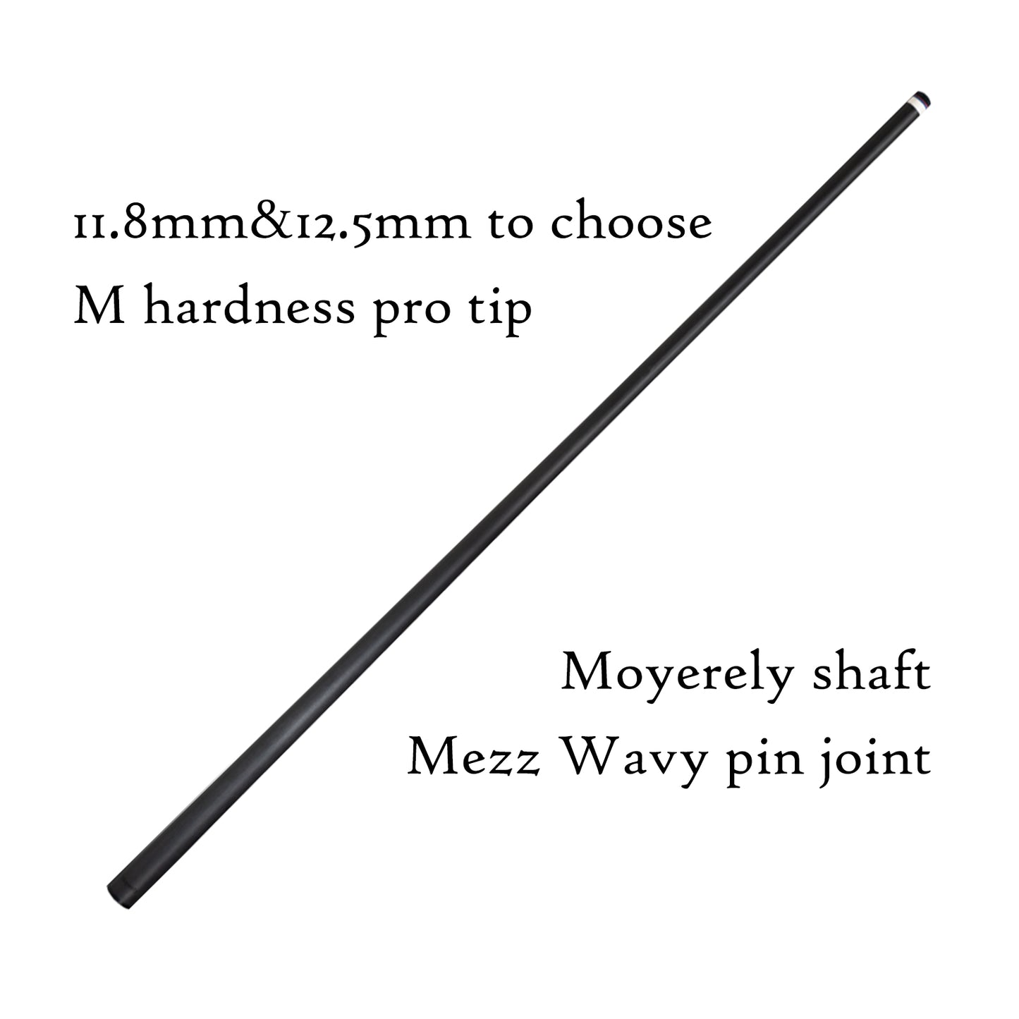 Carbon Fiber Pool Cue Shaft,11.8mm/12.5mm Low Deflection Cue Stick Shaft(Only Shaft)