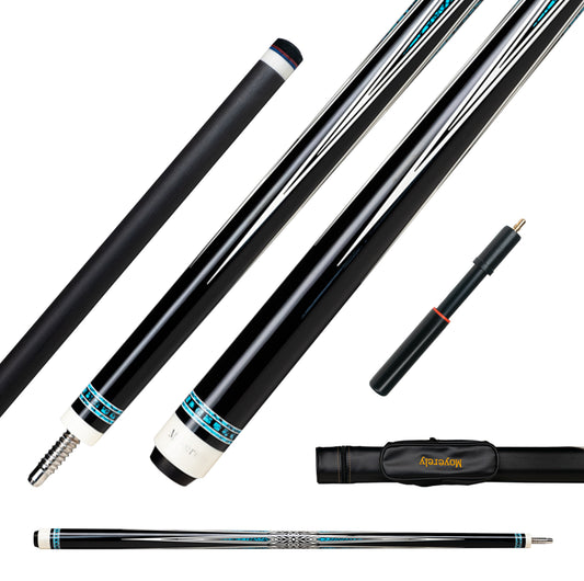 Moyerely Carbon Fiber Pool Cue,11.8mm/12.5mm Low Deflection Cue Stick,Professional Pool Stick with Case