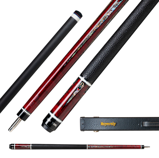 Moyerely Carbon Fiber Pool Cue,11.8mm/12.5mm Low Deflection Cue Stick,Professional Pool Stick with Case